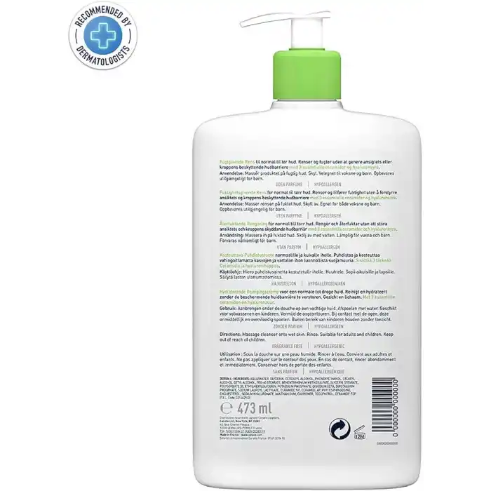 CeraVe Nemlendiren Temizleyici Kuru ve Normal Ciltler (473 ml)