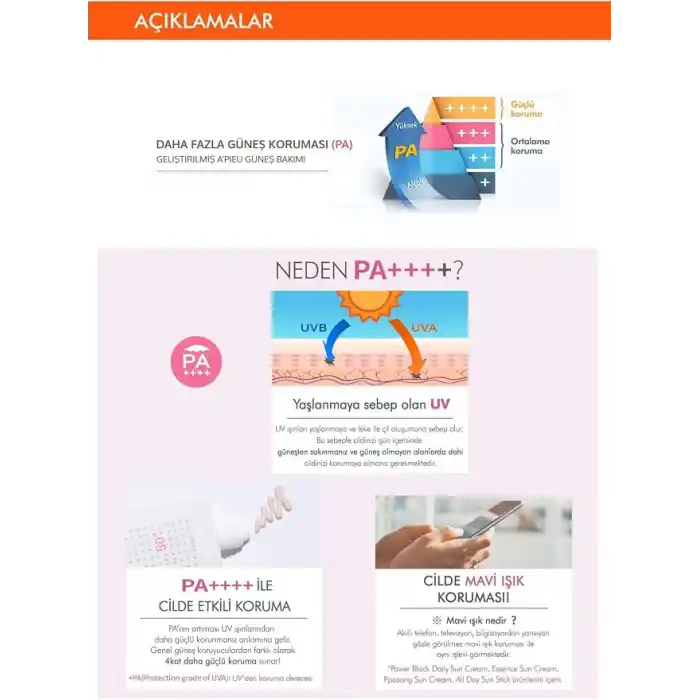 APIEU Power Block Pembe Ton Dengeleyici Güneş Kremi SPF50+ PA++++ 50ml