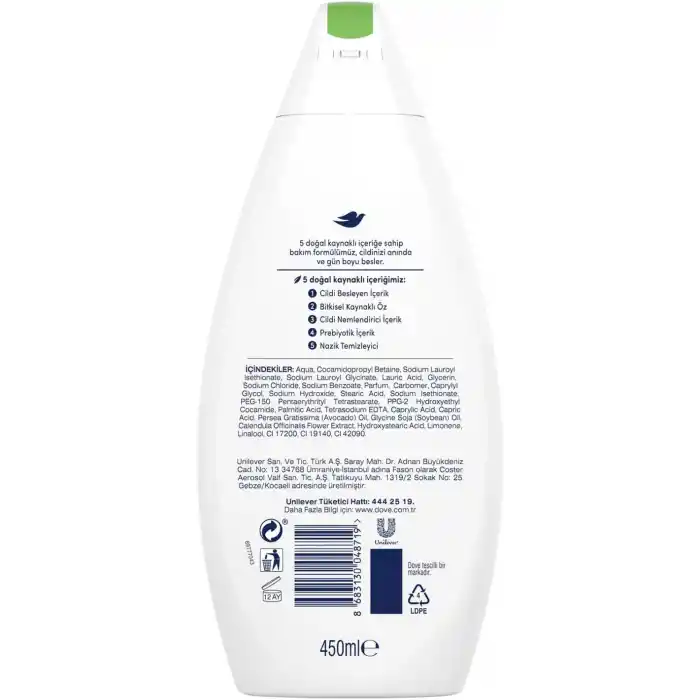 Dove Duş Jeli Avokado Yağı ve Kalendula Özü 450 ml