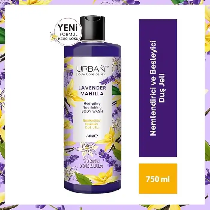 Urban Care Lavender & Vanilla Yenileyici ve Pürüzsüzleştirici Duş Jeli, 750 ml