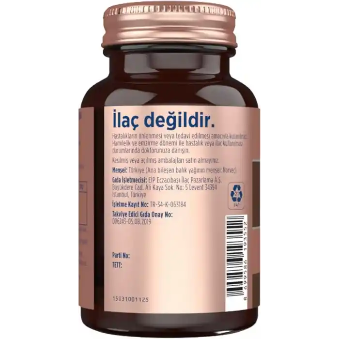 Dynavit Omega 3 950 mg 30 Yumuşak Kapsül - Yüksek EPA & DHA - 1400mg Balık Yağı