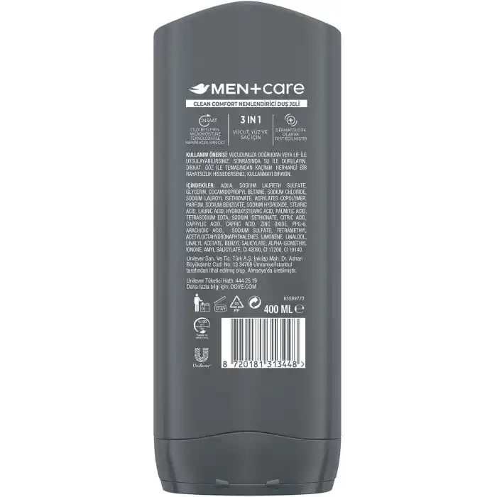 Dove Men Care Clean Comfort Duş Jeli 400 Mililitre