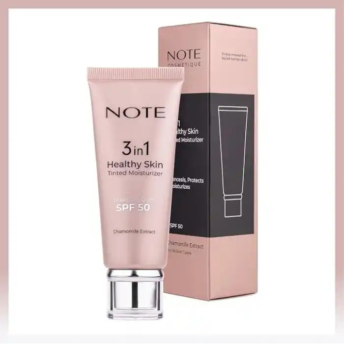 Note Cosmetics 3 in 1 Healthy Skin Tinted Moisturizer Renk Ton Eşitleyici 50 SPF Aydınlatıcı Krem