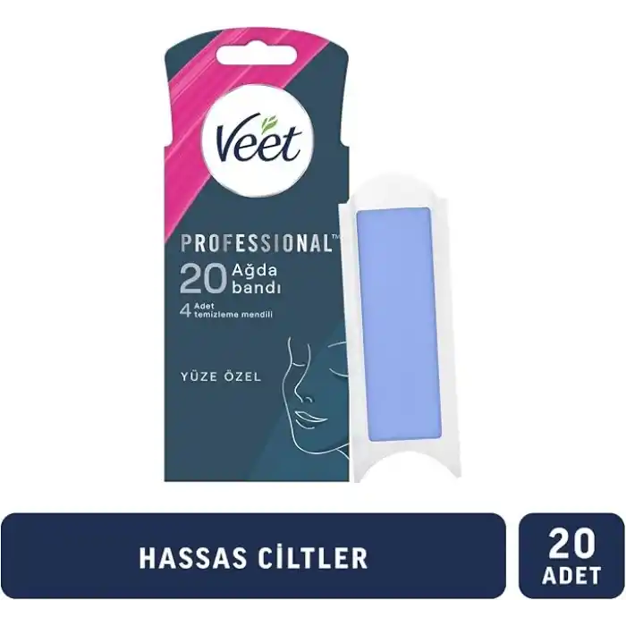 Veet Professional Yüz Ağda Bandı 20Li Hassas Ciltler, Ağda Bandı, Bant