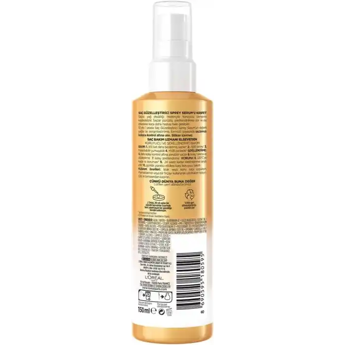 LOreal Paris Elseve Mucizevi Yağ 10 Etki 1 Arada Saç Güzelleştirici Sprey Serum 150 ml