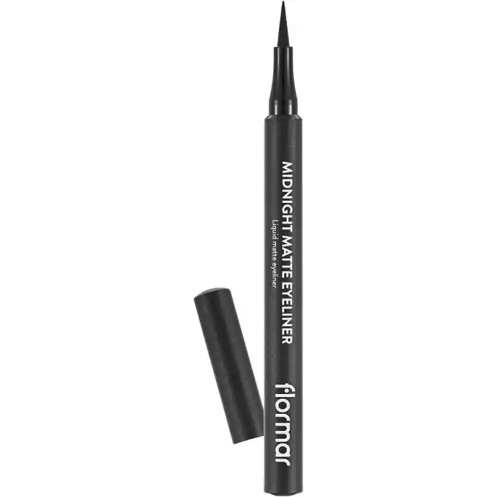 Flormar Mat Likit Kalem Eyeliner (SİYAH) - Midnight Matte Eyeliner - 001 Black - 8690604532292