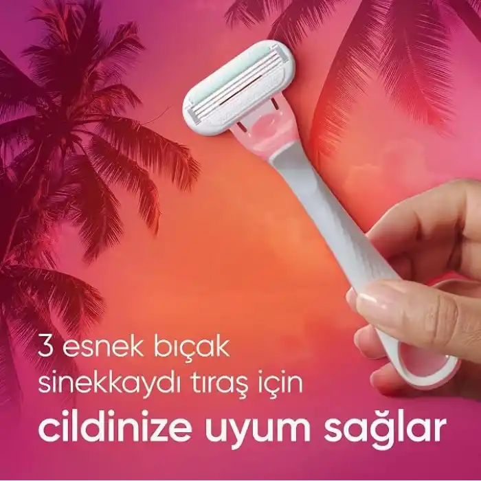 Gillette Venus Smooth Miami Kadın Tıraş Bıçağı 3lü