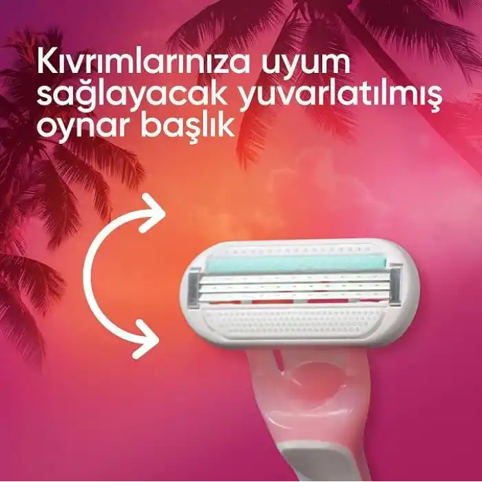 Gillette Venus Smooth Miami Kadın Tıraş Bıçağı 3lü