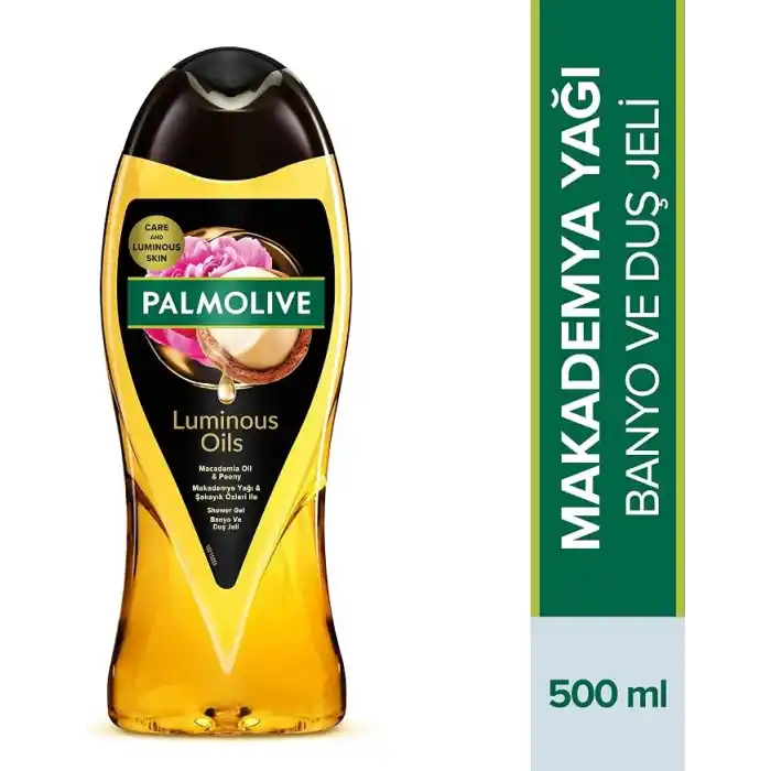 Palmolive Luminous Oils Makademya Yağı & Şakayık Özleri ile Banyo ve Duş Jeli (500 ml)