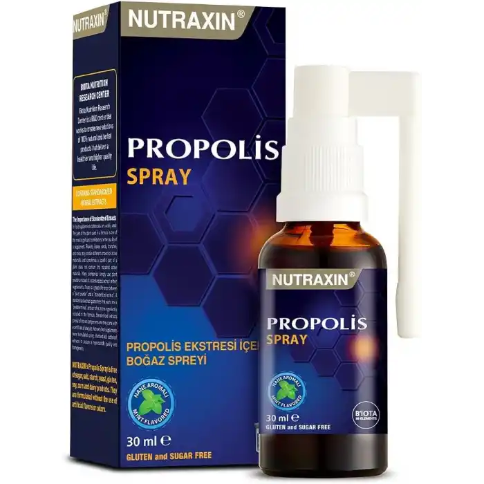 Nutraxin Propolis Ekstresi İçeren Boğaz Spreyi 30 mL