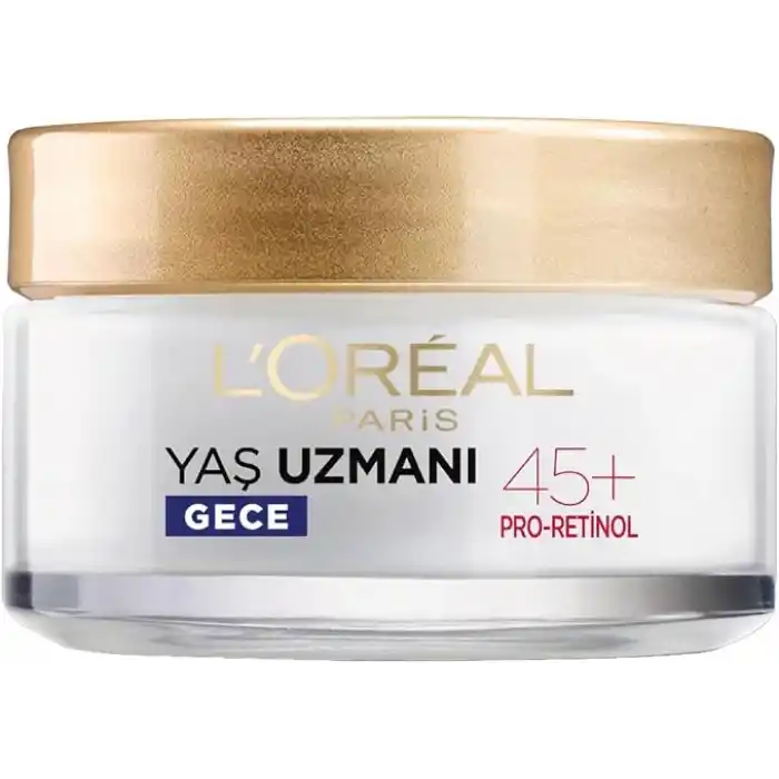 LOreal Paris Yaş Uzmanı 45+ Kırışıklık Karşıtı Sıkılaştırıcı Gece Kremi
