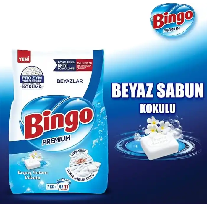 Bingo Premium Toz Çamaşır Deterjanı 7 kg Beyaz