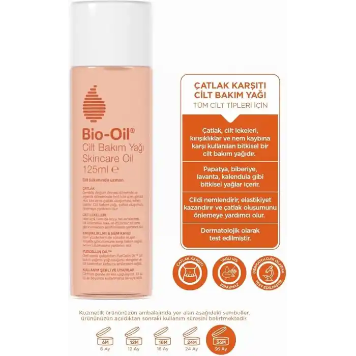 Bio-Oil Çatlak Karşıtı & Leke Karşıtı Nemlendirici Kolay Emilen Cilt Bakım Yağı 125 ml
