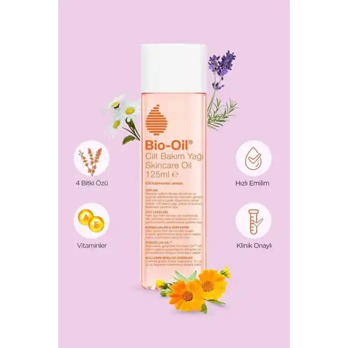 Bio-Oil Çatlak Karşıtı & Leke Karşıtı Nemlendirici Kolay Emilen Cilt Bakım Yağı 125 ml