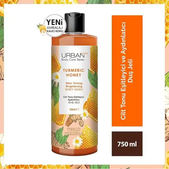 Urban Care Turmeric Honey Cilt Tonu Eşitleyici ve Aydınlatıcı Duş Jeli, 750 ml