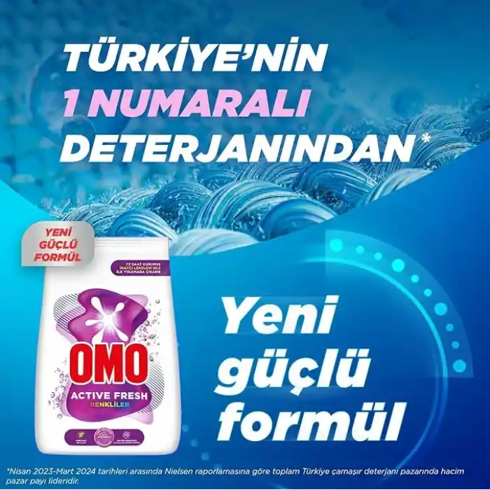Omo Active Fresh Renkliler Toz Deterjanı 3 kg