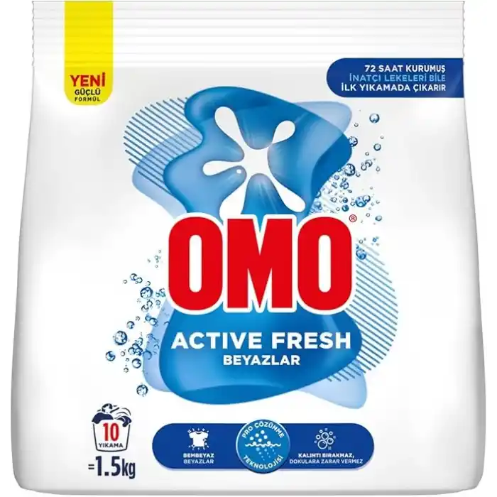 Omo Active Fresh Beyazlar Toz Deterjanı 1.5 kg