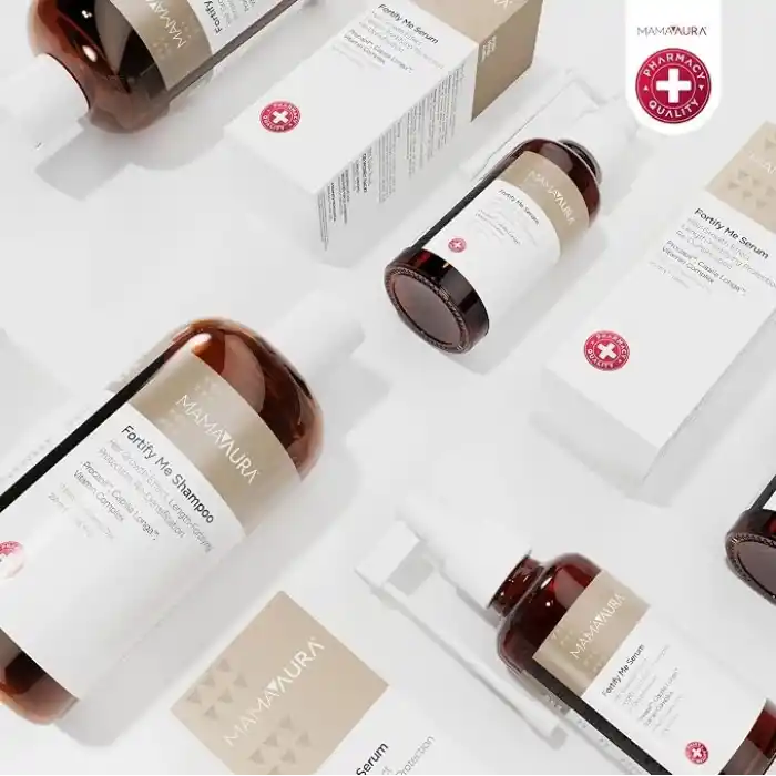 Mamaaura Fortify Me Set, Saç Dökülme Görünümünü Azaltmaya Yardımcı, Procapil ve Capilia Longa İçeren Saç Kökü Destekleyici Şampuan & Serum Seti
