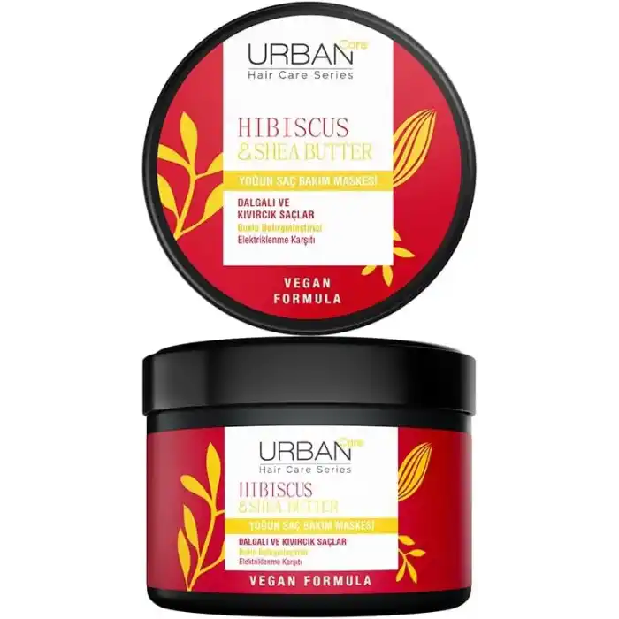 URBAN Care Twisted Curls Hibiscus & Shea Butter Kıvırcık ve Dalgalı Saçlara Özel Yoğun Saç Bakım Maskesi 230 ml- Vegan