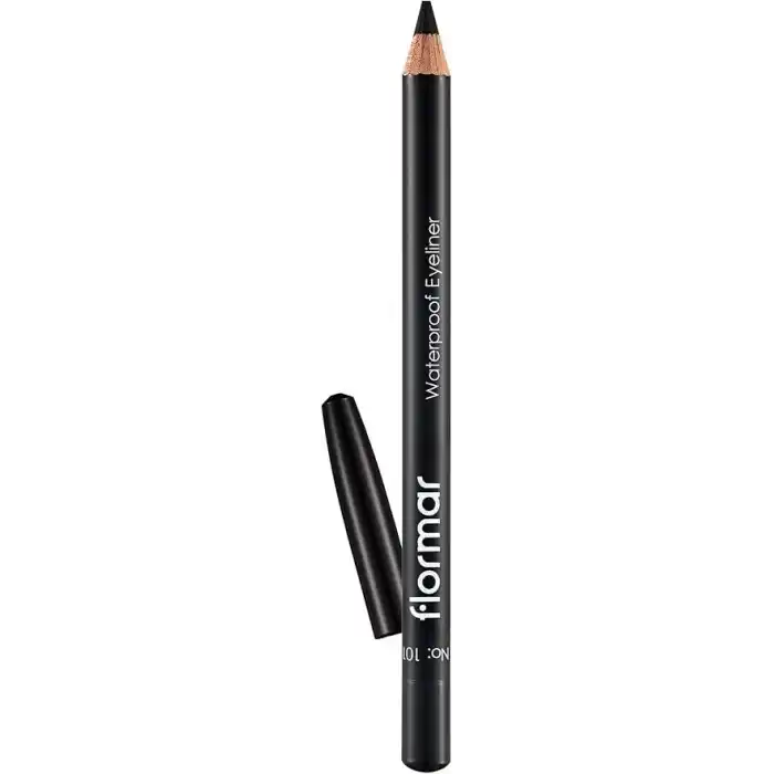 Flormar Mat Bitişli Suya Dayanıklı Göz Kalemi (SİYAH) - Waterproof Eyeliner - 101 Black Ice - 8690604109012