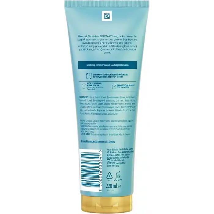 Head & Shoulders DermaXPro Yatıştırıcı Saç ve Saç Derisi Bakım Kremi 220 ML