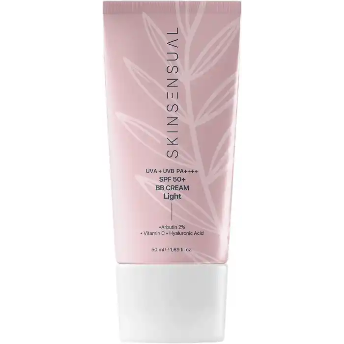 Skin Sensual SPF50+ PA++++ Kapatıcı BB Krem Light 50 ml | Leke Karşıtı, Aydınlık Cilt Görünümü | UVA+UVB Koruma | Geniş Spektrum Koruma