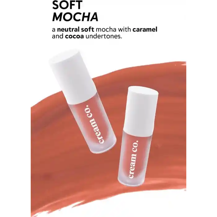 Cream Co. Allık Ruj Göz Farı Glow Tint Soft Mocha, Nemlendirici Makyaj, 504 Nude, Hyaluronik Asit Peptit