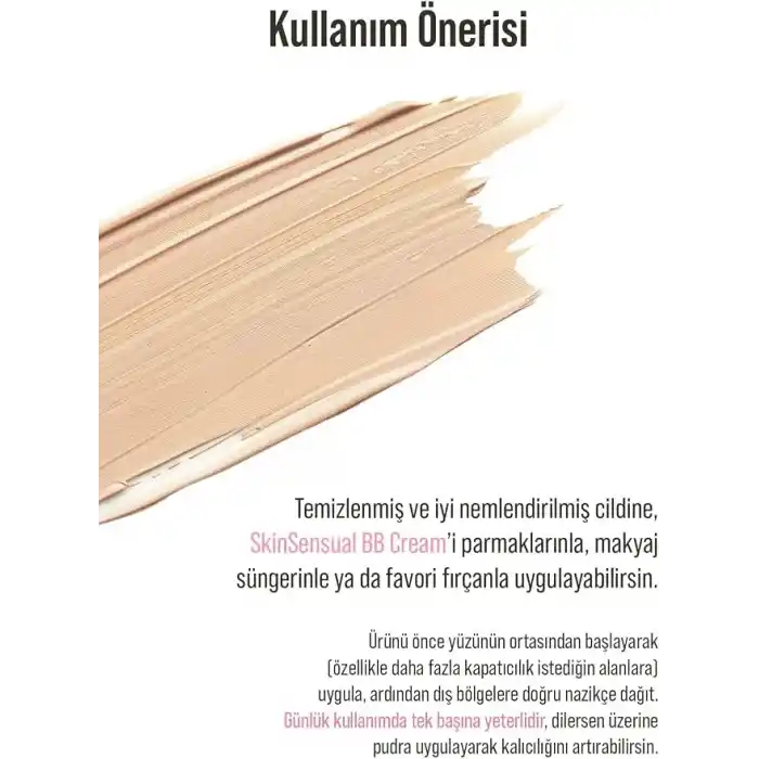 Skin Sensual SPF50+ PA++++ Kapatıcı BB Krem Light 50 ml | Leke Karşıtı, Aydınlık Cilt Görünümü | UVA+UVB Koruma | Geniş Spektrum Koruma