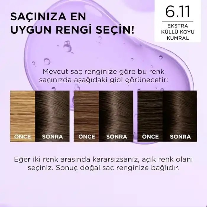 LOreal Paris Excellence Cool Creme 6.11 Ekstra Küllü Koyu Kumral Saç Boyası