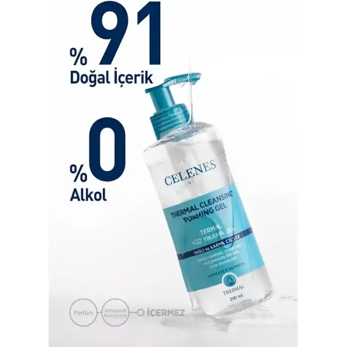 Celenes By Sweden Thermal Yüz Yıkama Jeli Yağlı ve Karma Ciltler (250 ml)