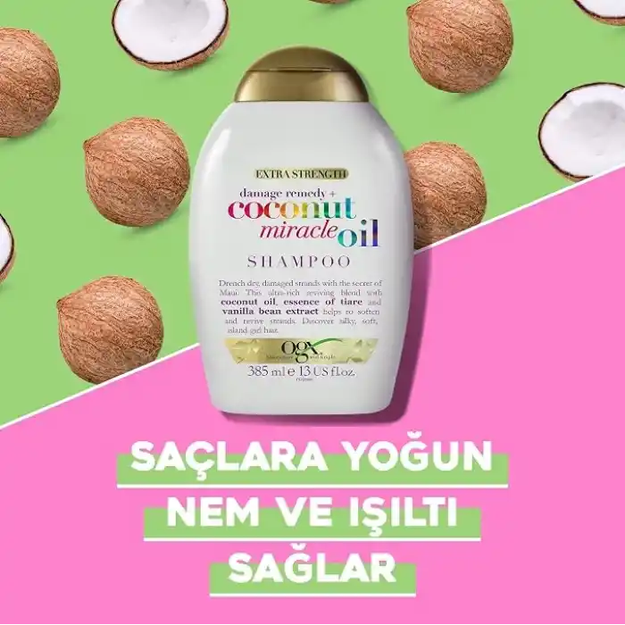 ogx yıpranma karşıtı sülfatsız coconut miracle oil şampuan 385 ml