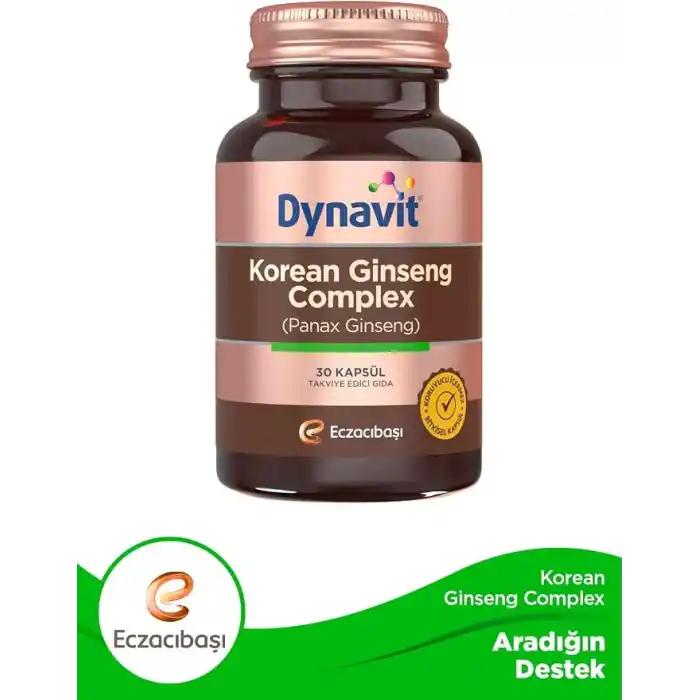Dynavit Korean Ginseng Complex (Panax Ginseng) 30 Bitkisel Kapsül - Panax Ginseng, Ginkgo Biloba, L-Arjinin