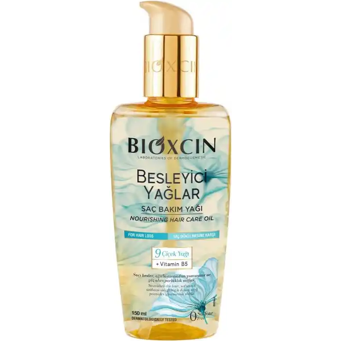 Bioxcin Besleyici Saç Bakım Yağı 150 ml – 9 Çiçek Yağı, B5 Vitamini ve BioComplex B11 ile Kuru ve Yıpranmış Saçlar İçin Yoğun Bakım