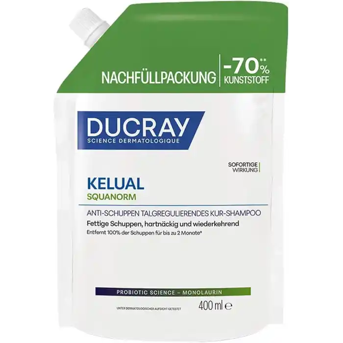 Kelual Squanorm Yağlı Saçlar İçin Arındırıcı Etkili Kepek Şampuanı Refill 400ml