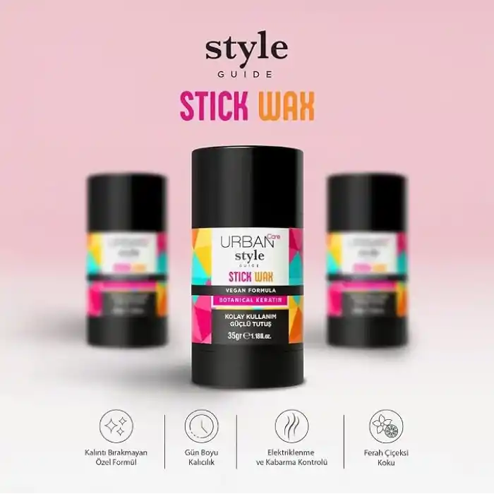 Urban Care Style Guide Güçlü Tutuş Sağlayan Saç Sabitleyici Stick Wax 35 Gram