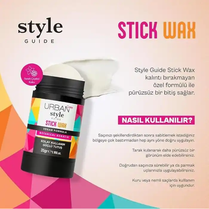 Urban Care Style Guide Güçlü Tutuş Sağlayan Saç Sabitleyici Stick Wax 35 Gram