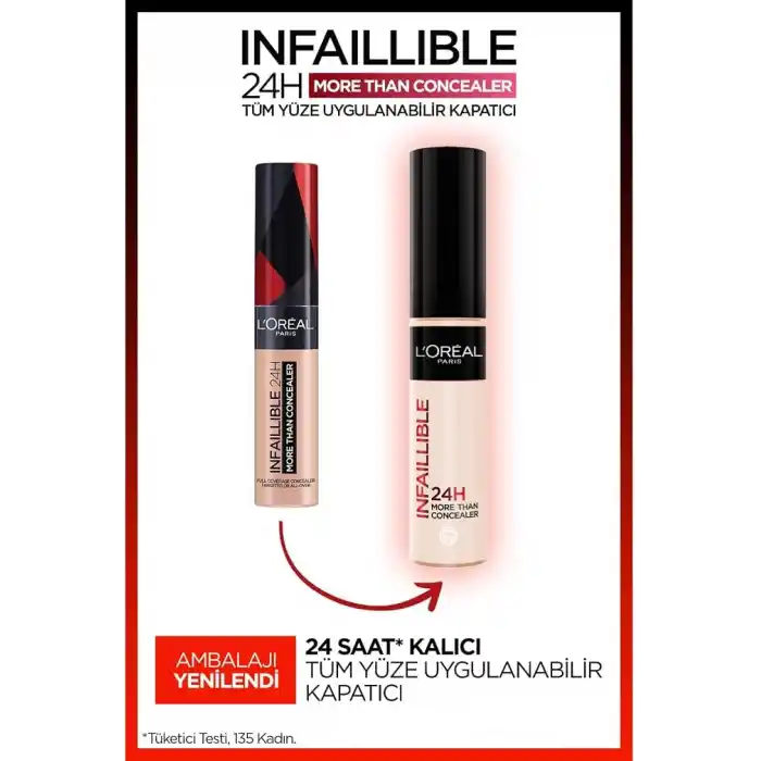 LOREAL PARIS Infaillible Tüm Yüze Uygulanabilir Kapatıcı 327 Cool Rose