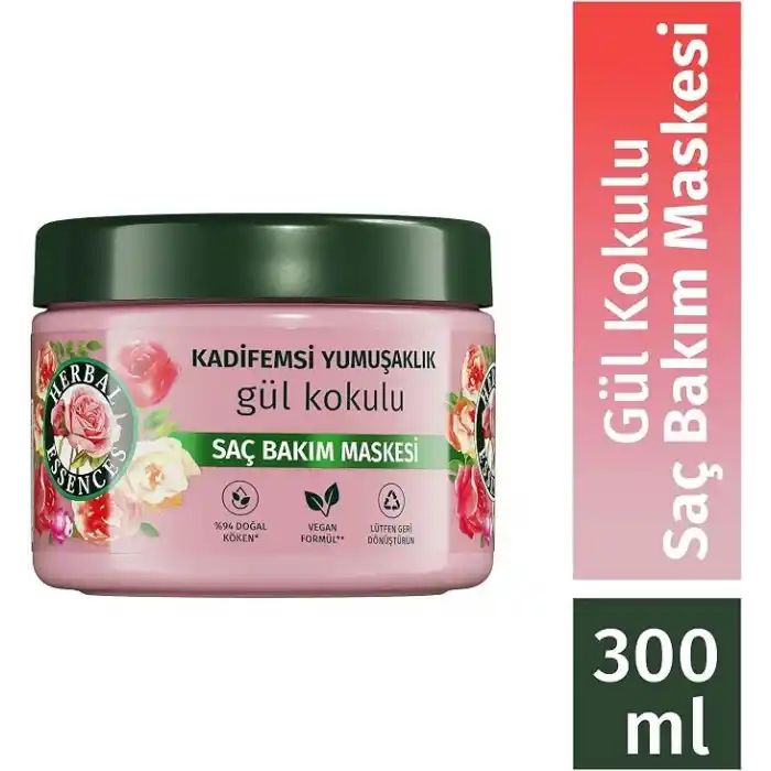 Herbal Essences Kadifemsi Yumuşaklık Gül Kokulu Saç Bakım Maskesi 300ml