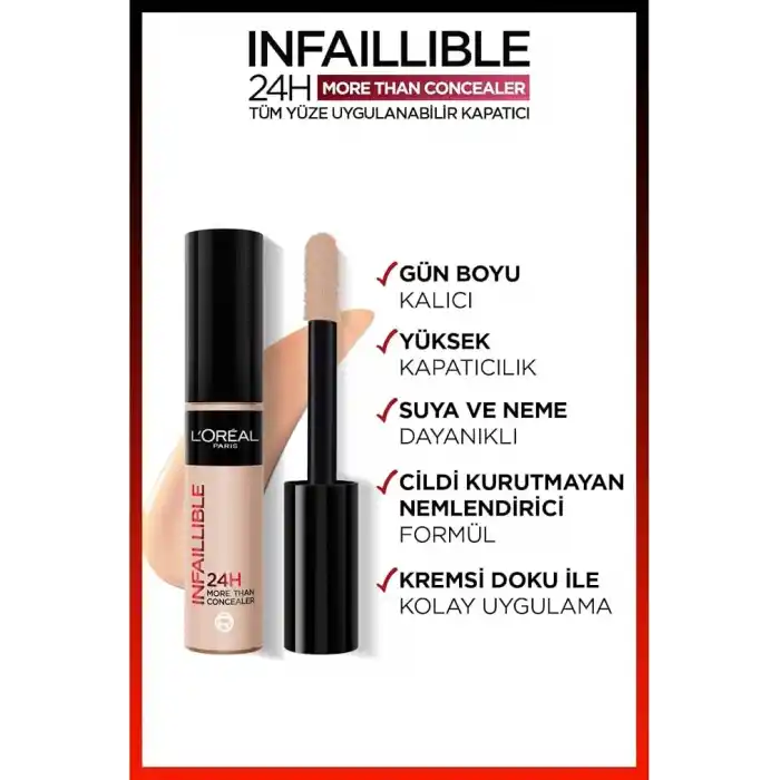 LOREAL PARIS Infaillible Tüm Yüze Uygulanabilir Kapatıcı 327 Cool Rose