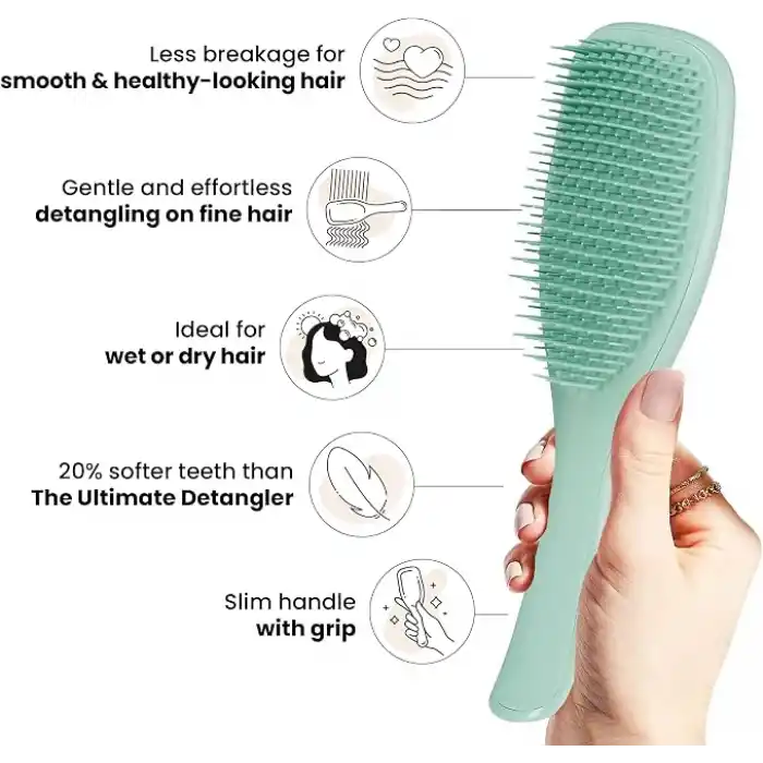 Tangle Teezer The Ultimate Detangler Fine & Fragile Dark Teal-Hassas İnce Saç Fırçası-Tarak