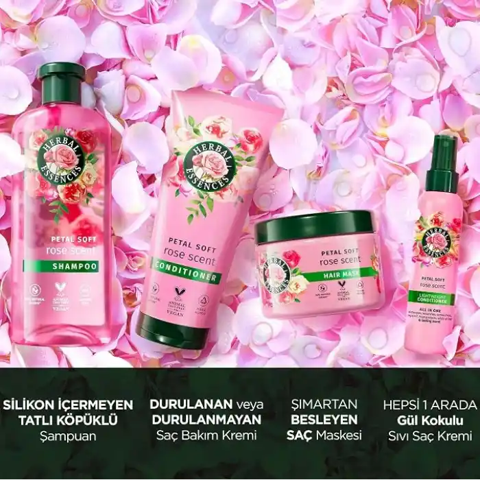 Herbal Essences Kadifemsi Yumuşaklık Gül Kokulu Saç Bakım Maskesi 300ml