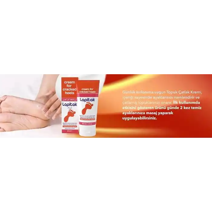 Lapitak Topuk Çatlak Kremi 60ml - Ayak Kremi - Ayak Bakımı - Ayaklardaki Çatlakları Engenlemeye Yardımcı olur. Kuru ve Yıpranmış Ayaklarda 24 saat içinde etkisi hissedilir.