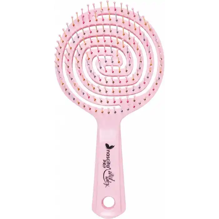 Nascita Pro 3D Flexi Kontrol Açma Tarama Saç Fırçası Pembe - 40