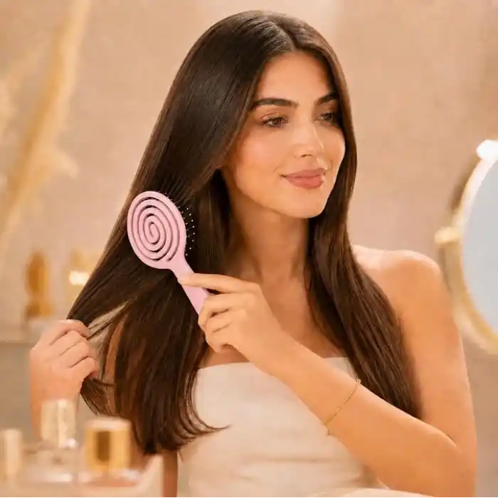 Nascita Pro 3D Flexi Kontrol Açma Tarama Saç Fırçası Pembe - 40