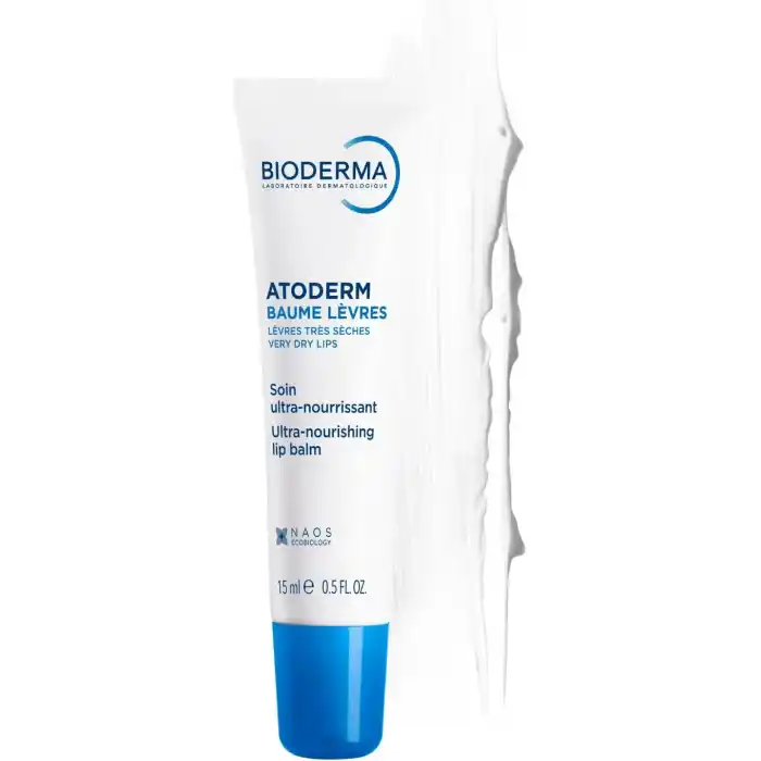Bioderma Atoderm Lip Balm Kuru, Çatlamış Dudak Besleyici Nemlendirici Dudak Kremi Avokado ve Shea Yağı 15 ml