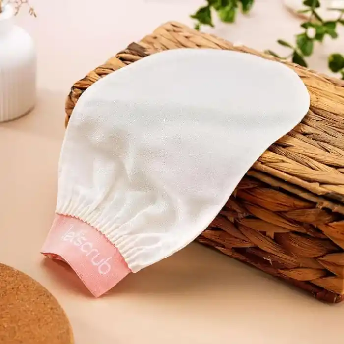 Letscrub Ekru Banyo Duş Kesesi Peeling Eldiveni%100 Floş Ipek Normal Ciltler Için