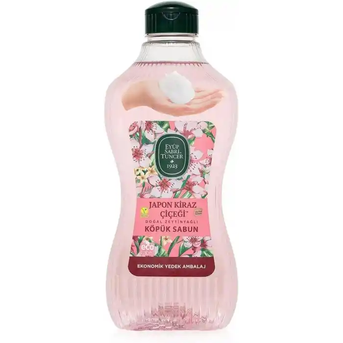 Eyüp Sabri Tuncer Doğal Zeytinyağlı Köpük Sabun Japon Kiraz Çiçeği 1,5 Litre Pet Şişe