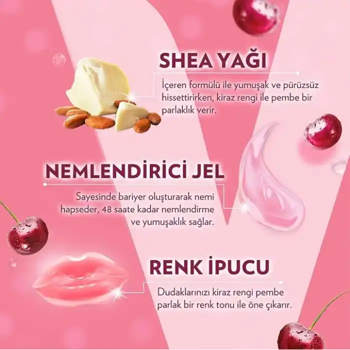 Vaseline Lip Therapy Dudak Bakım Kremi Cherry Blush 4.8 gr