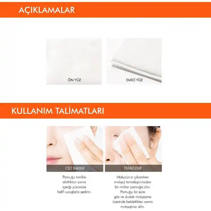 MISSHA% 100 Pamuk Makyaj Temizleme Pedi Ultra Giant Cotton Pads 400 Adet