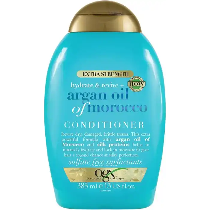 ogx ekstra güçlü nemlendirici ve canlandırıcı argan oil of morocco sülfatsız saç kremi (1 x 385 ml)
